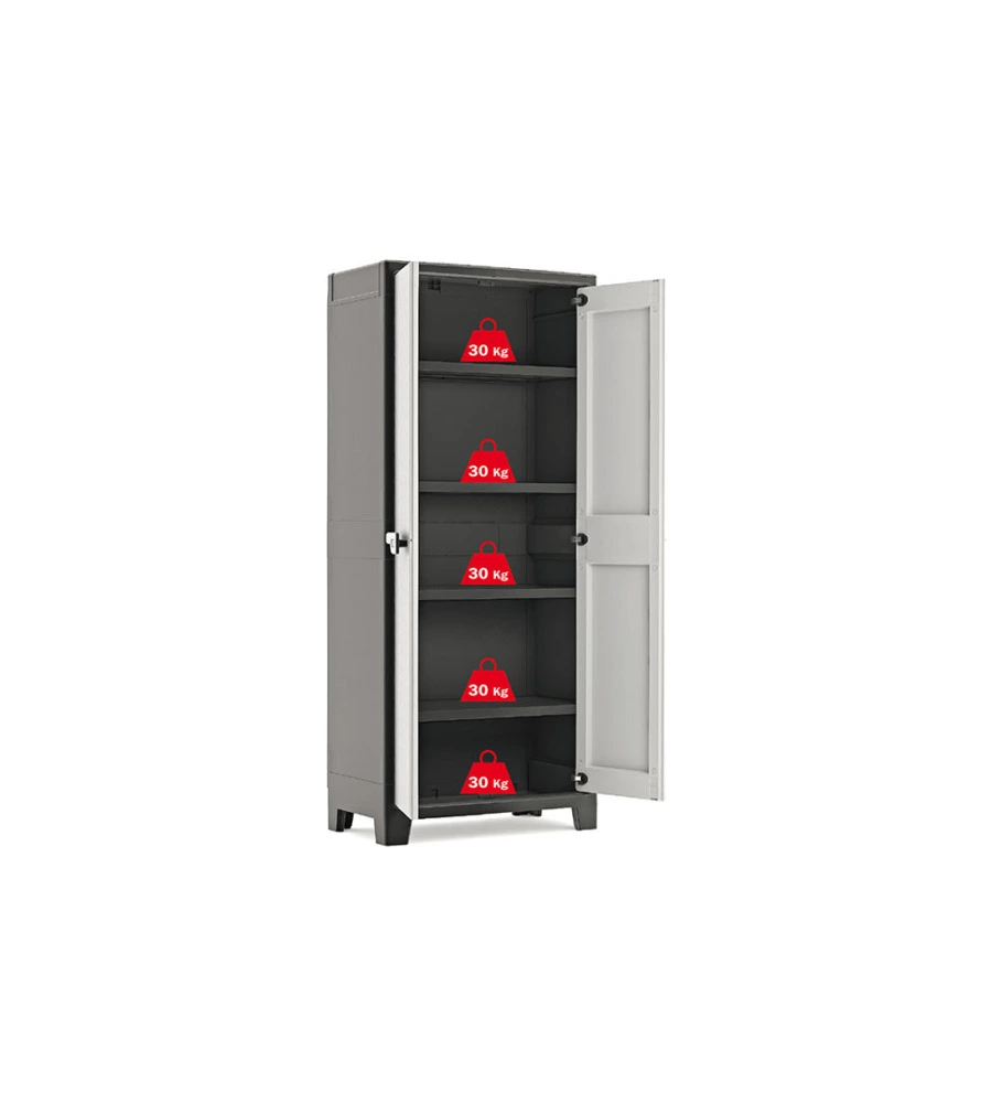 ARMADIO IN RESINA ALTO KETER "TITAN" GRIGIO, 80X44X182 CM